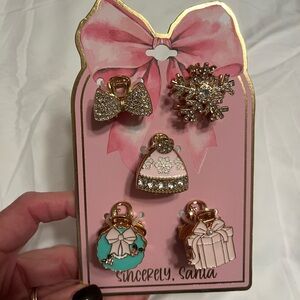 Christmas claw hair clips